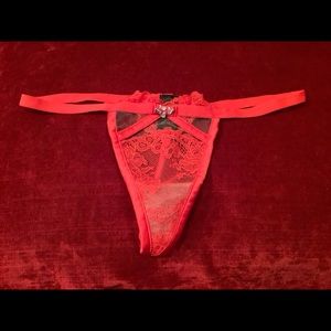 NWOT VS Designer Collection Swarovski Panty Red